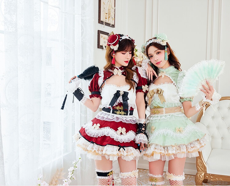 【予約-7月下旬より順次発送予定】【札幌コレクション着用】ルミナスフォーチュンチャイナ《ハロウィンコスプレ12点セット》【Malymoon/マリームーン】【CS26064】