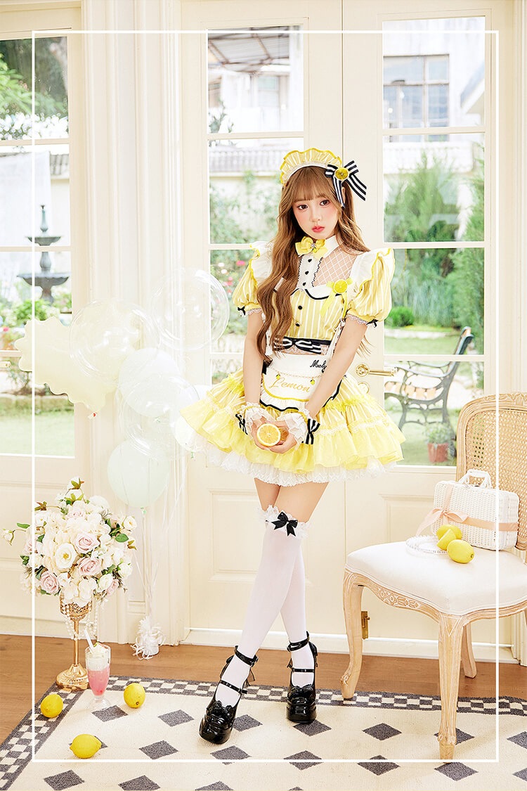 【予約-10月10日頃より順次発送予定】ジューシーポップフルーツメイド《ハロウィンコスプレ12点セット》【Malymoon/マリームーン】【CS26103】 