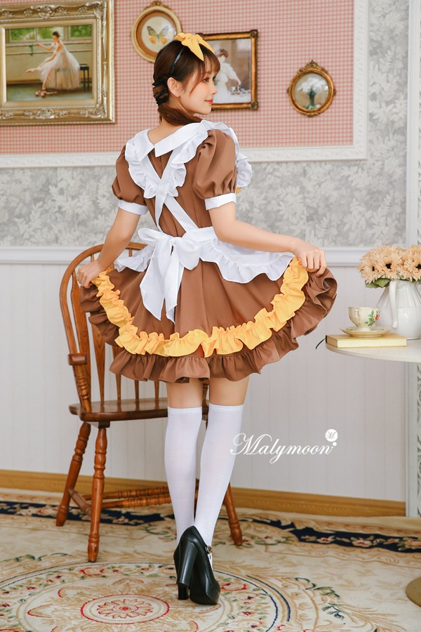 【取り寄せ】【レビュー投稿で白ニーハイプレゼント】完全受注オーダー高級メイド服《かわいいコスプレ3点セット》【odrm8156】
