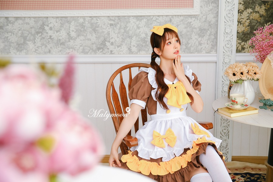 【取り寄せ】【レビュー投稿で白ニーハイプレゼント】完全受注オーダー高級メイド服《かわいいコスプレ3点セット》【odrm8156】