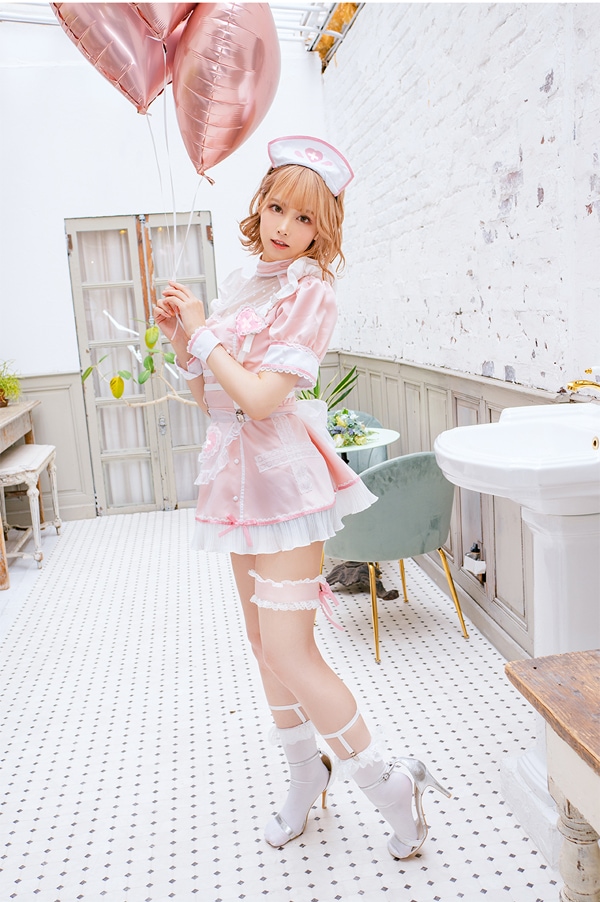 【即納】【※訳あり品※】ハーネスナース《ハロウィンコスプレ9点セット》【Malymoon/マリームーン】【9581-wake】