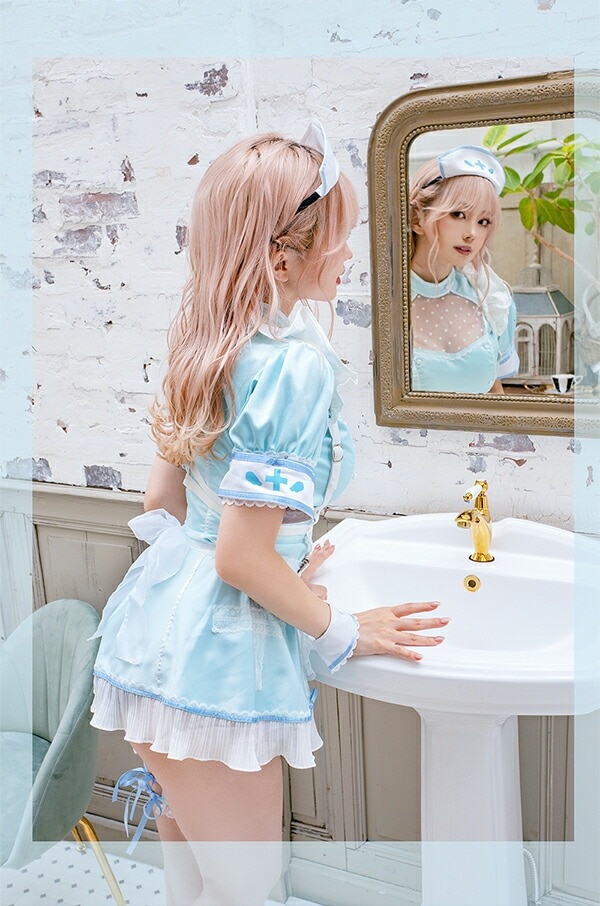 【即納】【※訳あり品※】ハーネスナース《ハロウィンコスプレ9点セット》【Malymoon/マリームーン】【9581-wake】