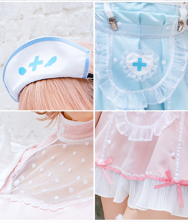 【即納】【※訳あり品※】ハーネスナース《ハロウィンコスプレ9点セット》【Malymoon/マリームーン】【9581-wake】