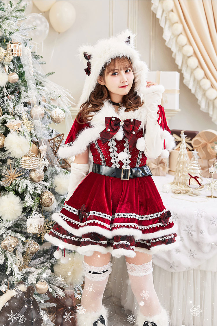 予約】【佐藤ノア着用】ポンポンファーキャットサンタ《クリスマス