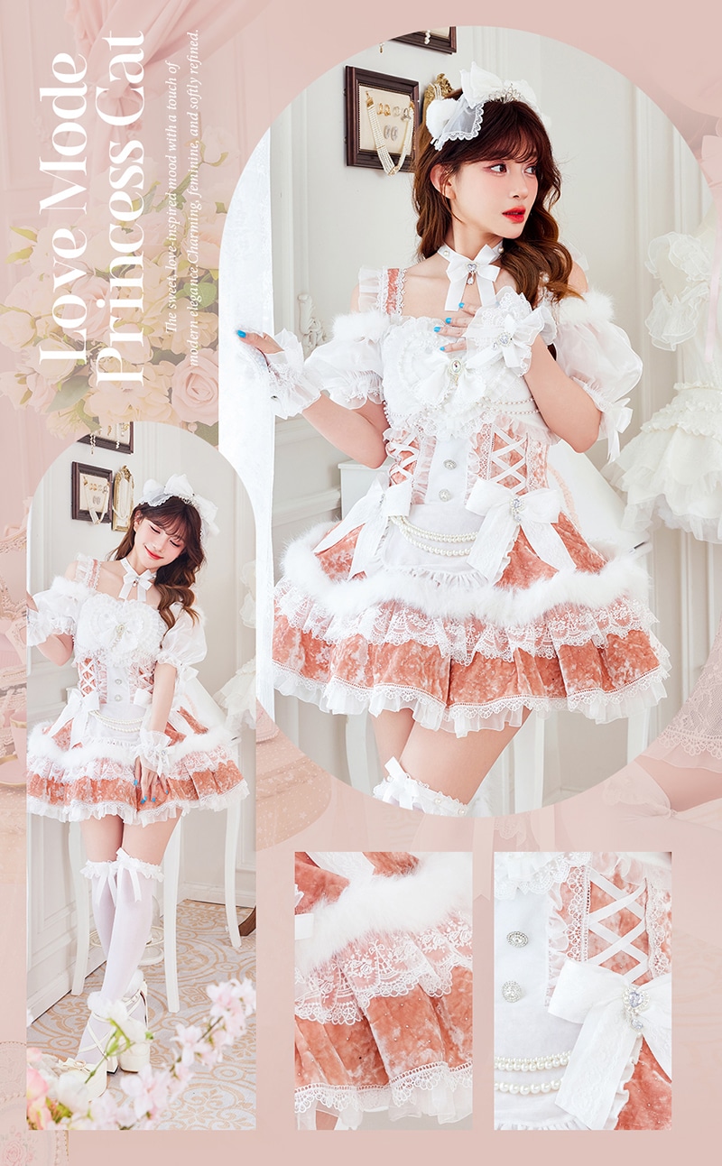 【予約-7月下旬より順次発送予定】【札幌コレクション着用】ラブモードプリンセスキャット《ハロウィンコスプレ11点セット》【Malymoon/マリームーン】【CS26065】