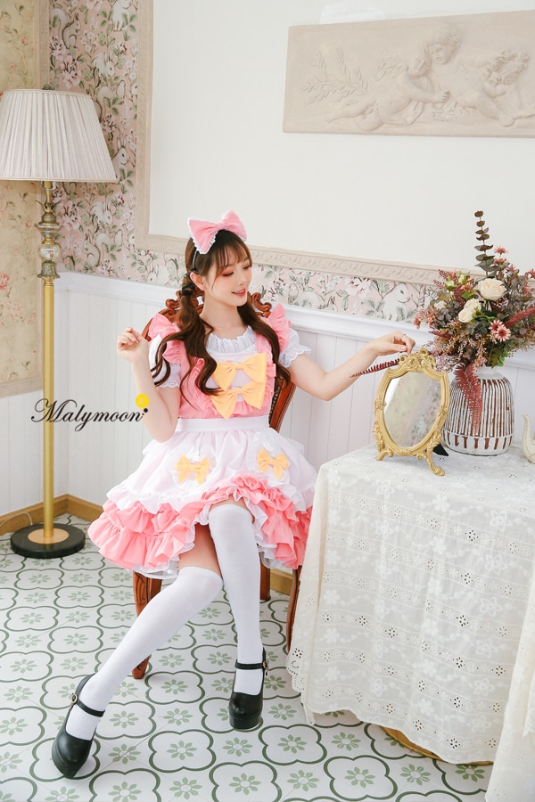 【レビュー投稿で白ニーハイプレゼント】【odr】完全受注オーダー高級メイド服《かわいいコスプレ3点セット》【odrm8157】