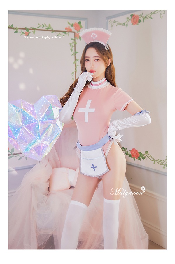 【即日発送】ボディスーツハイネックナース3カラー《ハロウィンコスプレ5点セット》【Malymoon/マリームーン】【9570】