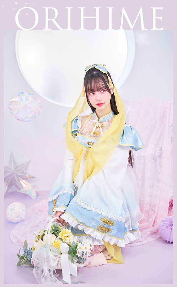 【即日発送】【中村里砂着用】ジュエルブルームーン織姫ドレス《ハロウィンコスプレ4点セット》【Malymoon/マリームーン】【s9944】