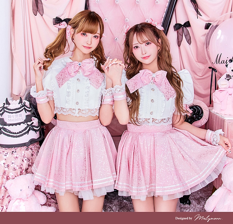 【即日発送】【舞々悪魔×Malymoon】シュガーデビルチャーム制服《ハロウィンコスプレ6点セット》【Malymoon/マリームーン】【CS25112】