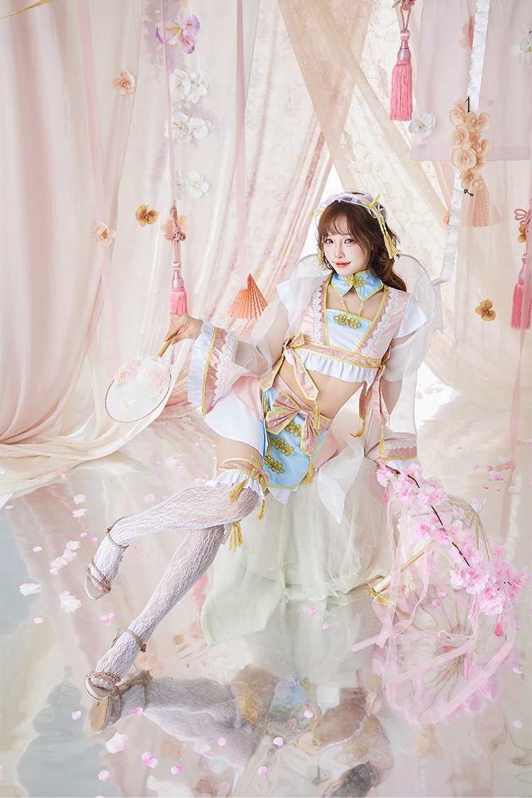 【即日発送】キャンディシアー七夕織姫セットアップドレス《オリジナルコスプレ8点セット》【Malymoon/マリームーン】【9945】