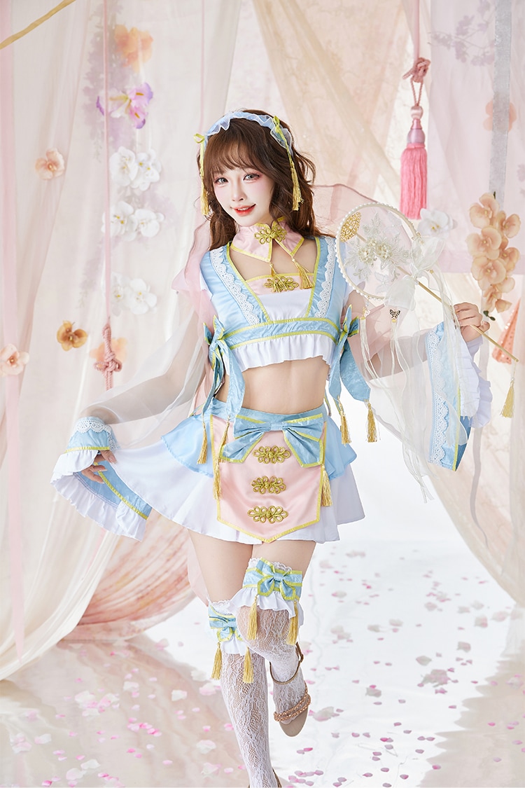【即日発送】キャンディシアー七夕織姫セットアップドレス《オリジナルコスプレ8点セット》【Malymoon/マリームーン】【9945】