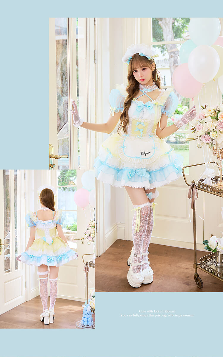 【予約-9月中旬頃より順次発送予定】ユニコーンチュチュテディメイド《ハロウィンコスプレ9点セット》【Malymoon/マリームーン】【CS26102】