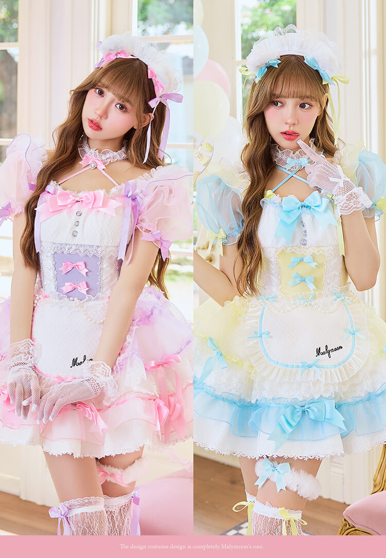 【予約-9月中旬頃より順次発送予定】ユニコーンチュチュテディメイド《ハロウィンコスプレ9点セット》【Malymoon/マリームーン】【CS26102】