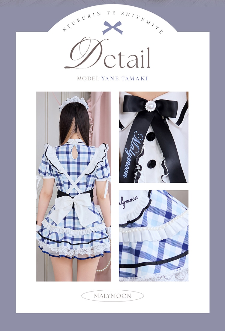 マリームーン きゅるりんってしてみて メイド服 ブラック・ピンク 即日発送】【きゅるりんってしてみて着用】ガーリーロック