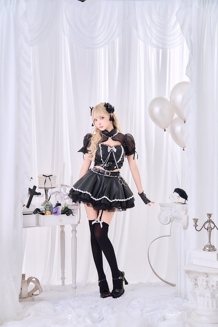 ラルムノワールメイドハロウィンコスプレ【Malymoon/マリームーン】 完売品 即日発送】ノワールデビルチャイナ 《ハロウィンコスプレ17点セット