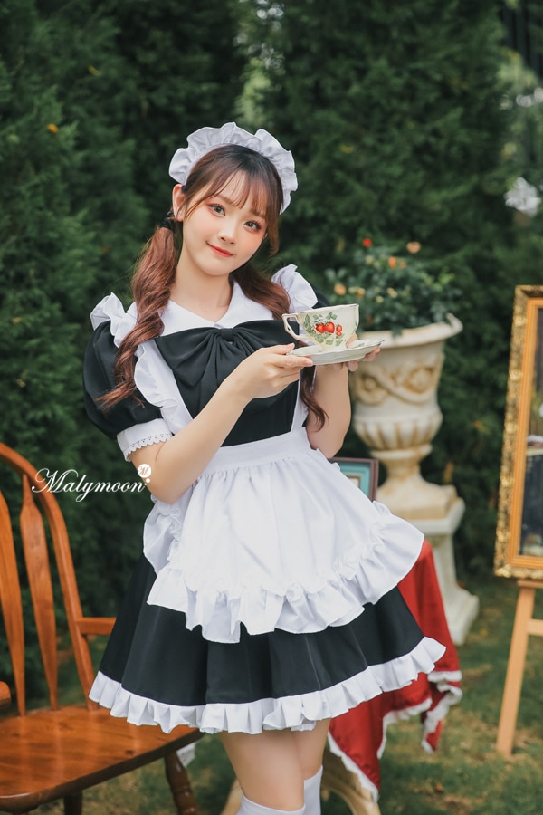 【レビュー投稿で白ニーハイプレゼント】【odr】完全受注オーダー高級メイド服《かわいいコスプレ3点セット》【odrm8160】