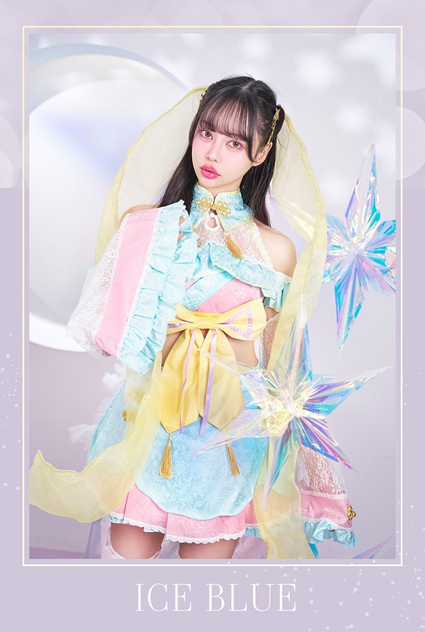 【即日発送】【中村里砂着用】ドリーミーレース七夕織姫ドレスコスチューム《オリジナルコスプレ9点セット》【Malymoon/マリームーン】【9679-3】