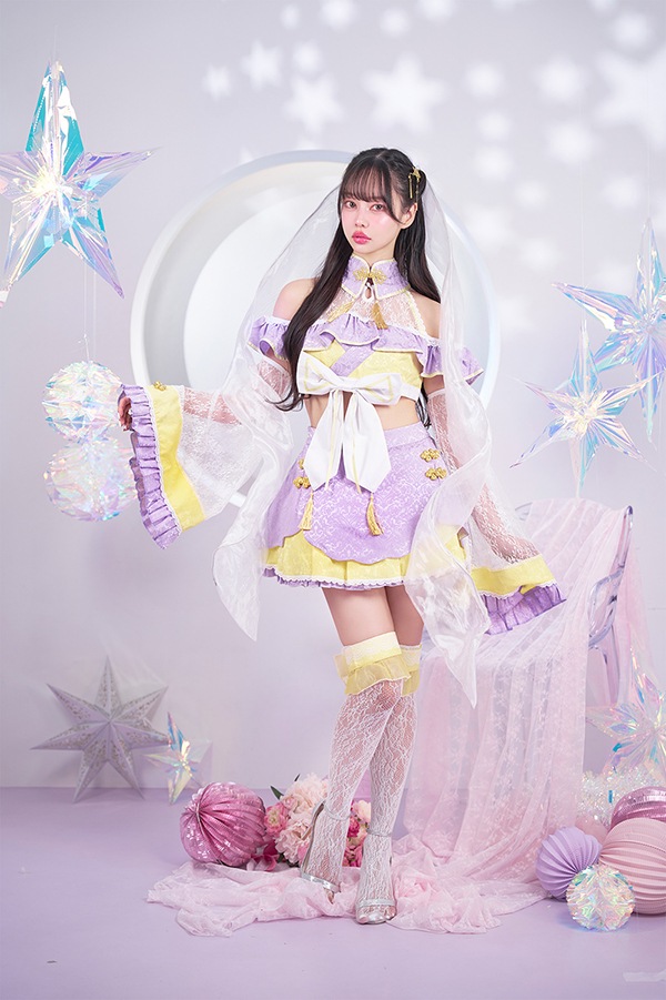 【即日発送】【中村里砂着用】ドリーミーレース七夕織姫ドレスコスチューム《オリジナルコスプレ9点セット》【Malymoon/マリームーン】【9679-3】