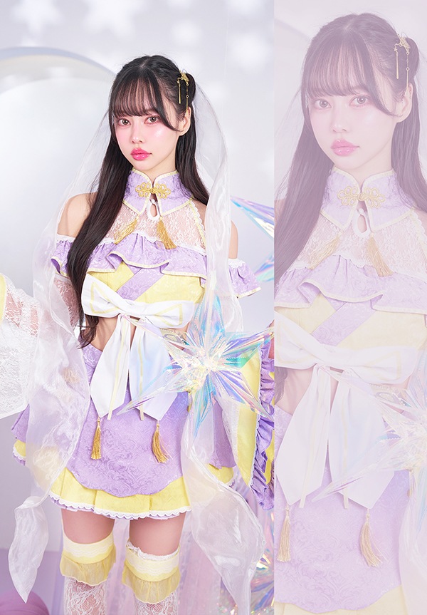 【即日発送】【中村里砂着用】ドリーミーレース七夕織姫ドレスコスチューム《オリジナルコスプレ9点セット》【Malymoon/マリームーン】【9679-3】