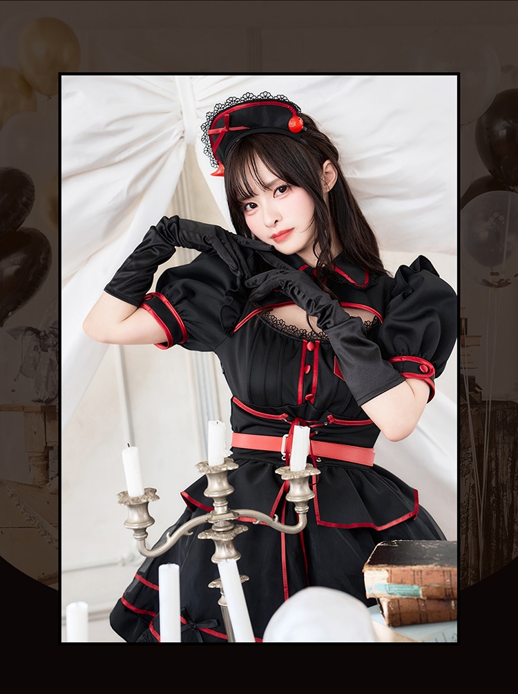 【予約-9月上旬頃より順次発送予定】【藤咲凪着用】サキュバスベイビーナース《ハロウィンコスプレ9点セット》【Malymoon/マリームーン】【CS25003】
