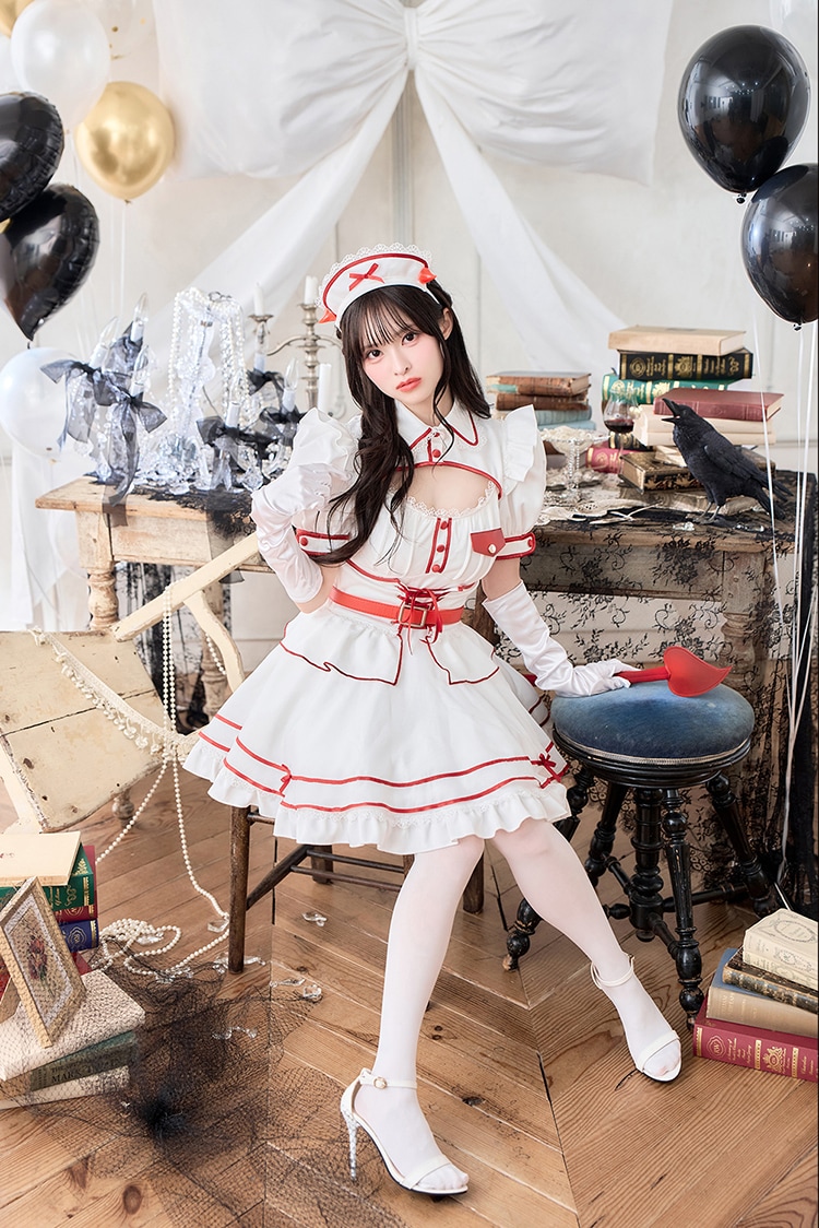 【予約-9月上旬頃より順次発送予定】【藤咲凪着用】サキュバスベイビーナース《ハロウィンコスプレ9点セット》【Malymoon/マリームーン】【CS25003】