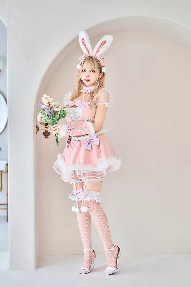 【ライトブルーは予約】ツイードバニーセットアップ《オリジナルコスプレ12点セット》【Malymoon/マリームーン】【CS25135】