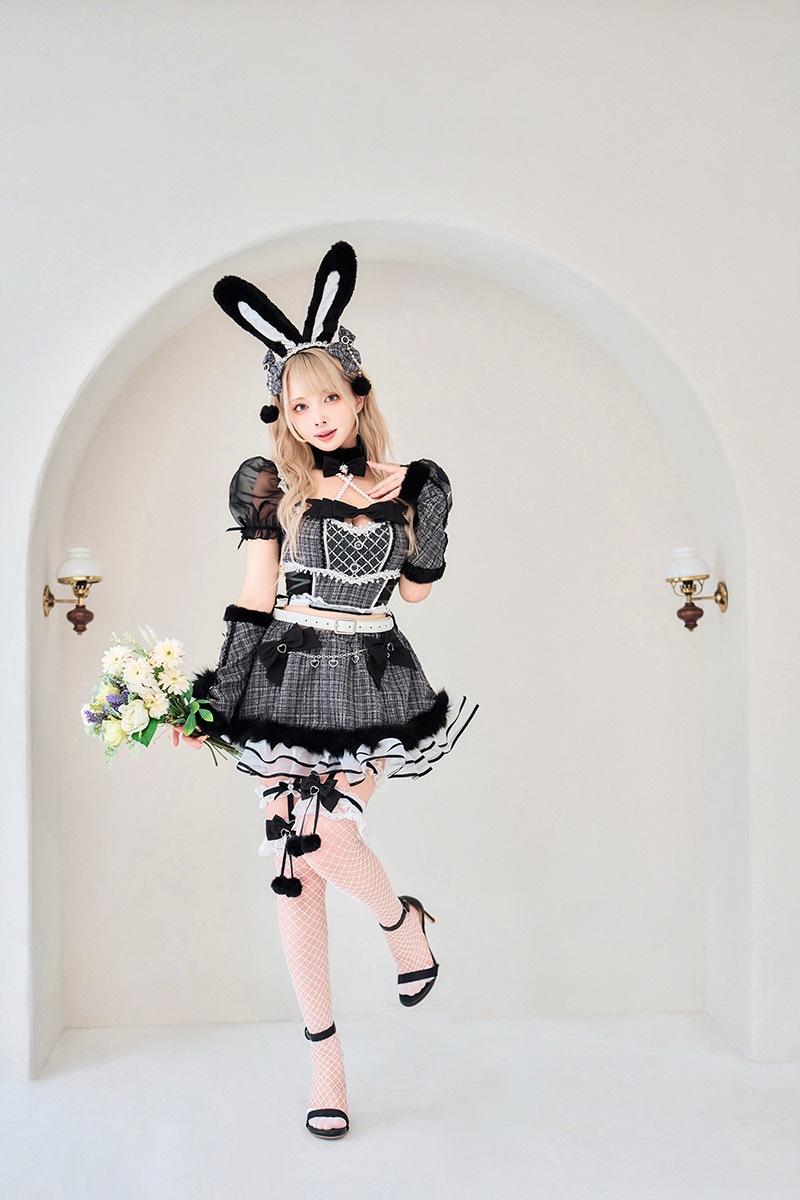 【ライトブルーは予約】ツイードバニーセットアップ《オリジナルコスプレ12点セット》【Malymoon/マリームーン】【CS25135】