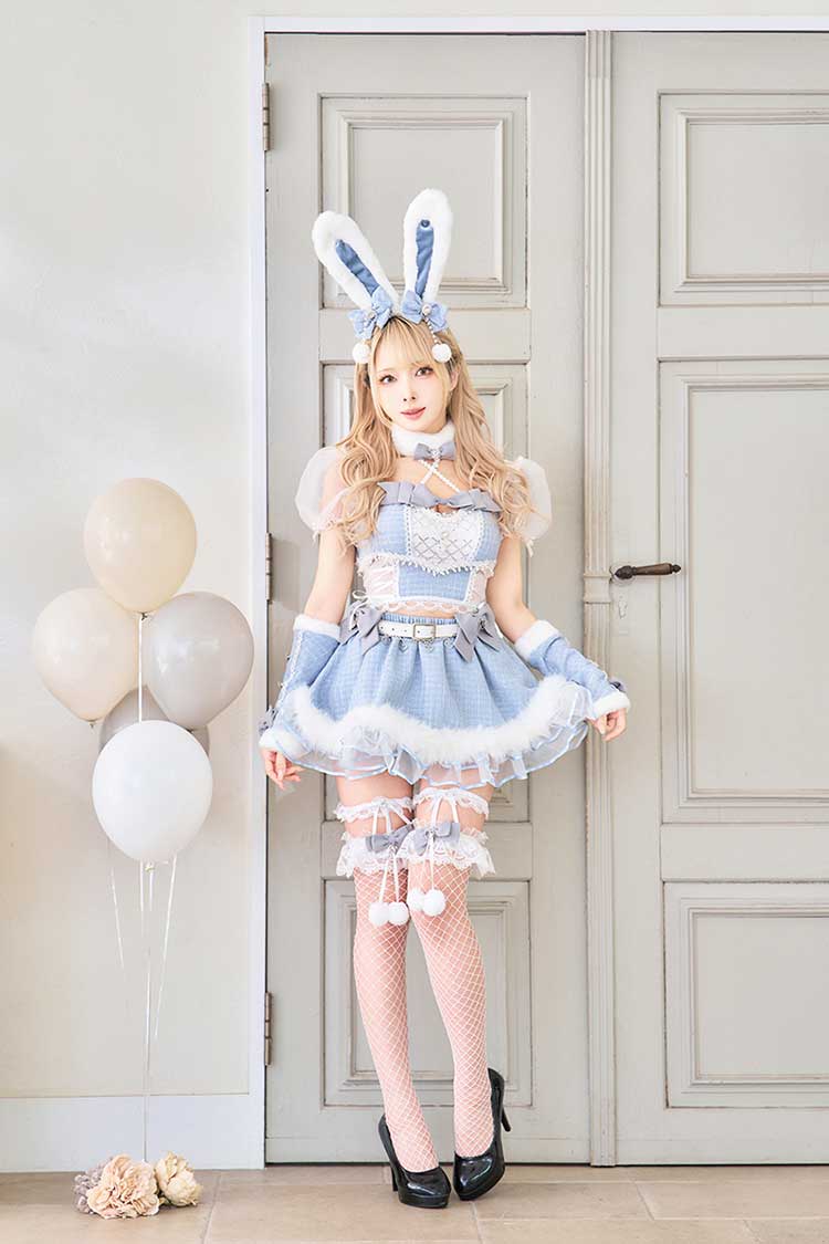 マリームーン　ツイードバニー 即日発送】ベルチュールツイードバニー《ハロウィンコスプレ8点セット