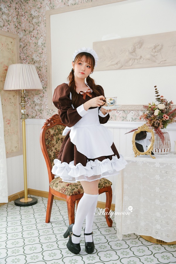 【取り寄せ】【レビュー投稿で白ニーハイプレゼント】完全受注オーダー高級メイド服《かわいいコスプレ3点セット》【odrm8163】