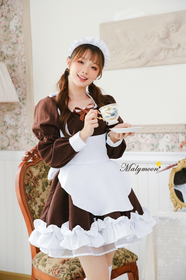 【取り寄せ】【レビュー投稿で白ニーハイプレゼント】完全受注オーダー高級メイド服《かわいいコスプレ3点セット》【odrm8163】