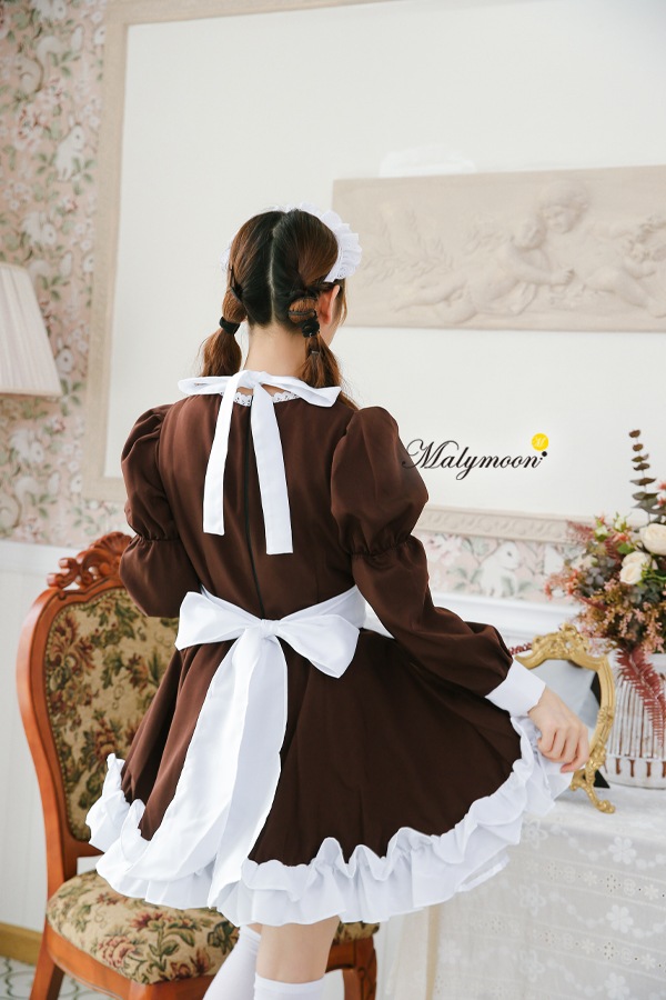 【取り寄せ】【レビュー投稿で白ニーハイプレゼント】完全受注オーダー高級メイド服《かわいいコスプレ3点セット》【odrm8163】