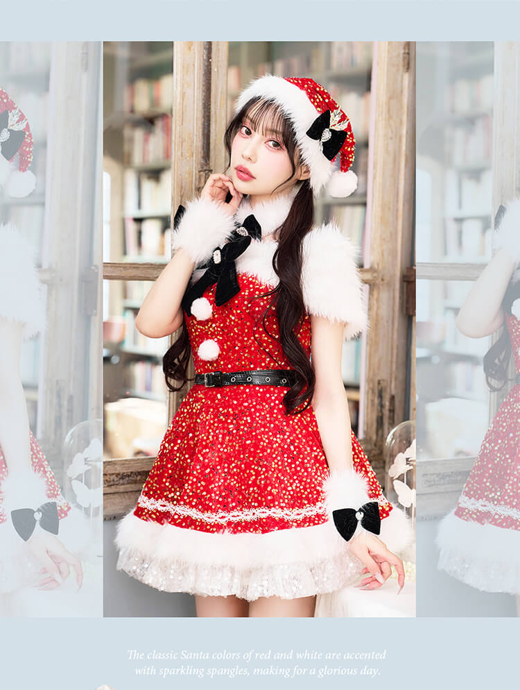 【1～3営業日で発送】スパークリーリボンサンタ《オリジナルコスプレ》【Malymoon/マリームーン】【CS25059】【450052】