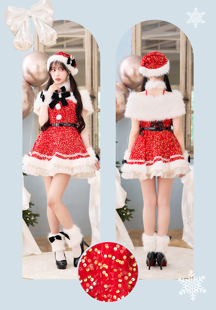 【1～3営業日で発送】スパークリーリボンサンタ《オリジナルコスプレ》【Malymoon/マリームーン】【CS25059】【450052】