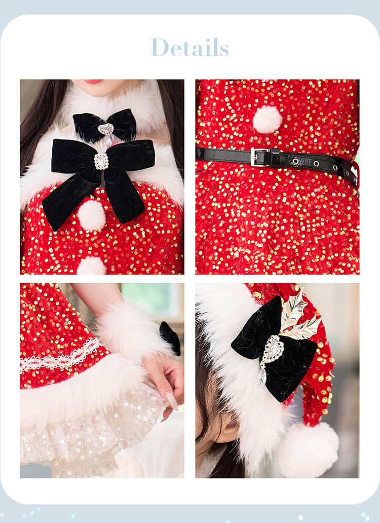 【1～3営業日で発送】スパークリーリボンサンタ《オリジナルコスプレ》【Malymoon/マリームーン】【CS25059】【450052】