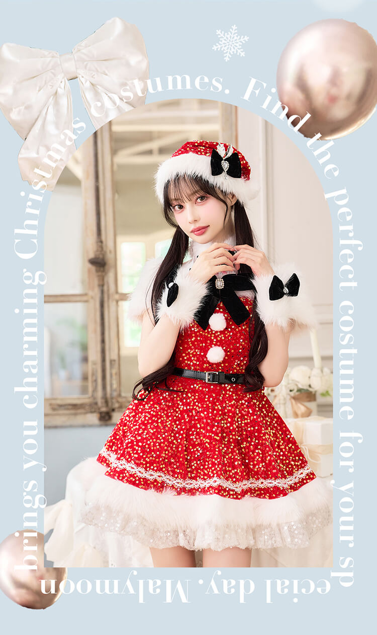【1～3営業日で発送】スパークリーリボンサンタ《オリジナルコスプレ》【Malymoon/マリームーン】【CS25059】【450052】