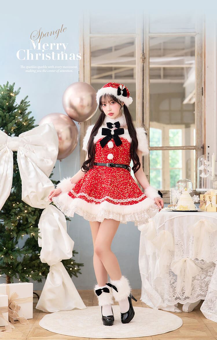 【1～3営業日で発送】スパークリーリボンサンタ《オリジナルコスプレ》【Malymoon/マリームーン】【CS25059】【450052】