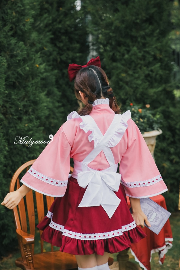 【取り寄せ】【レビュー投稿で白ニーハイプレゼント】完全受注オーダー高級メイド服《かわいいコスプレ4点セット》【odrm8164】