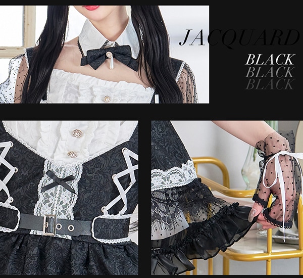 Malymoon メイド服 ダマスクジャガードロイヤルメイドドレス マリームーン 訳あり品※】【即納】ダマスクジャガードロイヤルメイドドレス