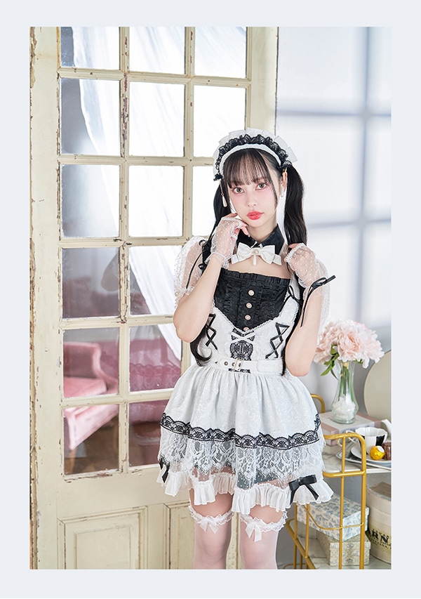 訳あり品※】【即納】ダマスクジャガードロイヤルメイドドレス