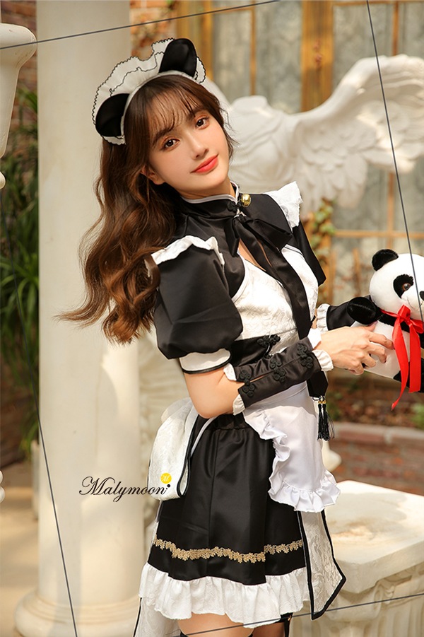 【即日発送】パンダチャイナメイド《ハロウィンコスプレ9点セット》【Malymoon/マリームーン】【9533】