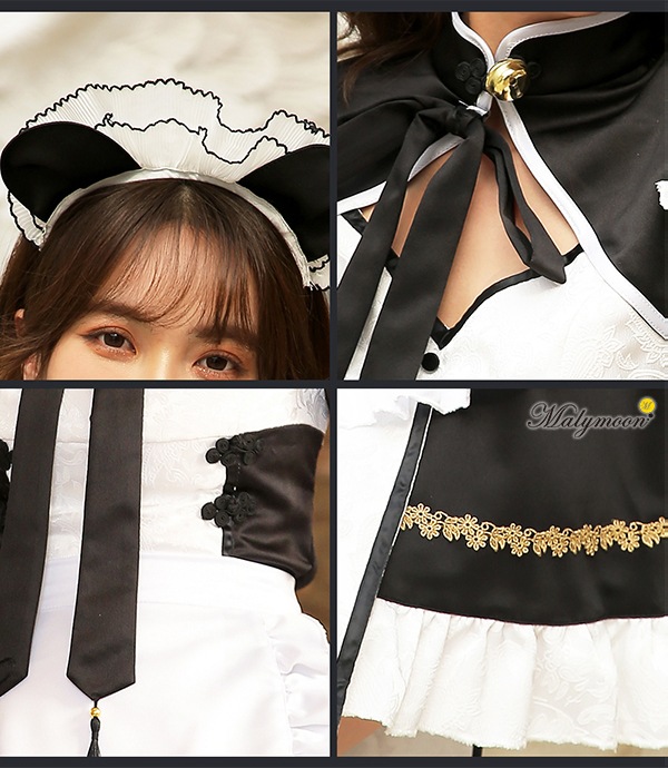 【即日発送】パンダチャイナメイド《ハロウィンコスプレ9点セット》【Malymoon/マリームーン】【9533】