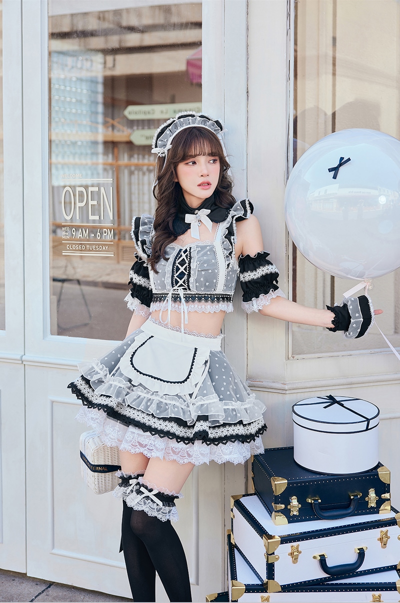 【即日発送】ハートミストシアーチュールメイド《オリジナルコスプレ10点セット》【Malymoon/マリームーン】【CS25209】