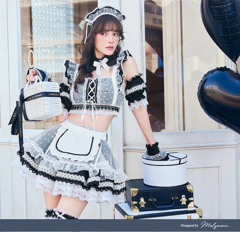 【即日発送】ハートミストシアーチュールメイド《オリジナルコスプレ10点セット》【Malymoon/マリームーン】【CS25209】