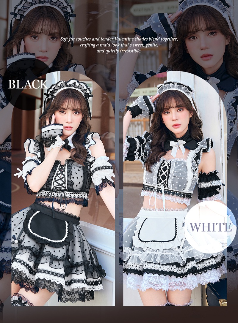 【即日発送】ハートミストシアーチュールメイド《オリジナルコスプレ10点セット》【Malymoon/マリームーン】【CS25209】