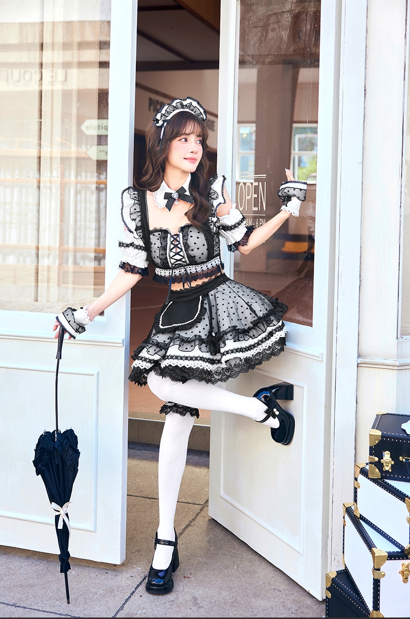 【即日発送】ハートミストシアーチュールメイド《オリジナルコスプレ10点セット》【Malymoon/マリームーン】【CS25209】