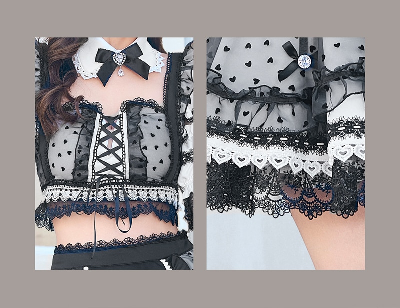 【即日発送】ハートミストシアーチュールメイド《オリジナルコスプレ10点セット》【Malymoon/マリームーン】【CS25209】