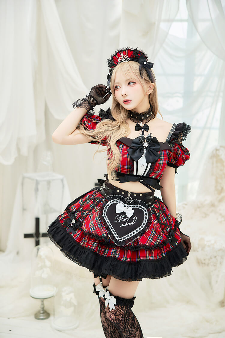 即日発送】ロッキンハートデビルメイド《ハロウィンコスプレ19点セット