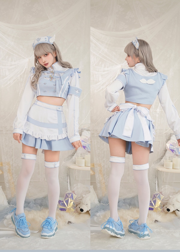 【即日発送】..天使界隈..スタンドカラーナース《ハロウィンコスプレ6点セット》【Malymoon/マリームーン】【9886】