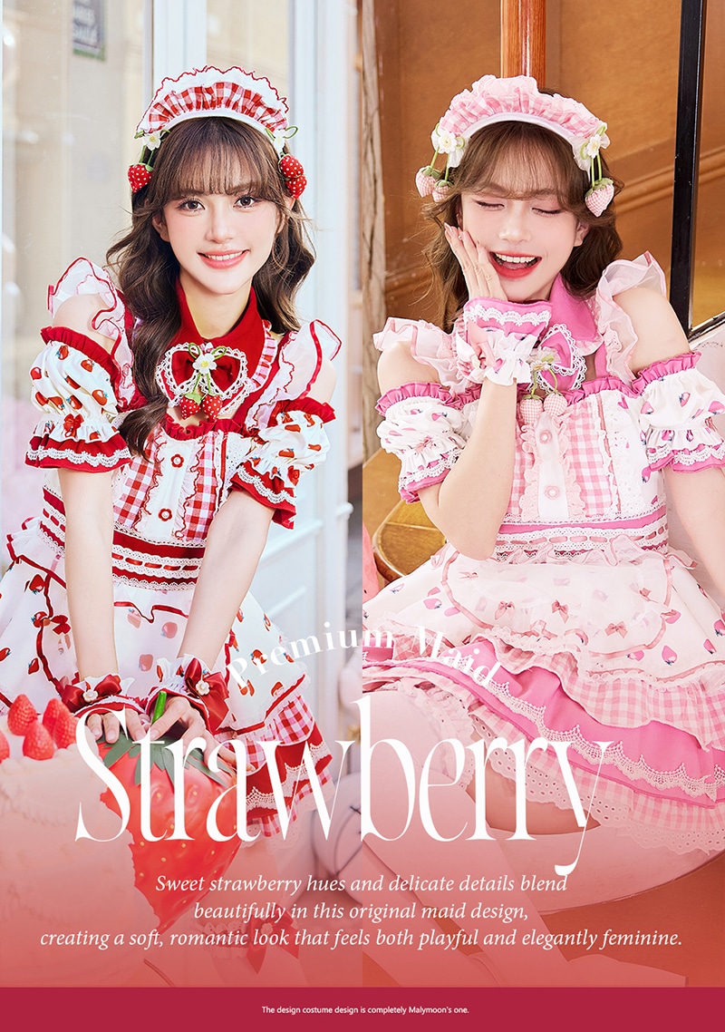 予約-4月下旬頃より順次発送予定】ストロベリーミルクギンガムメイド