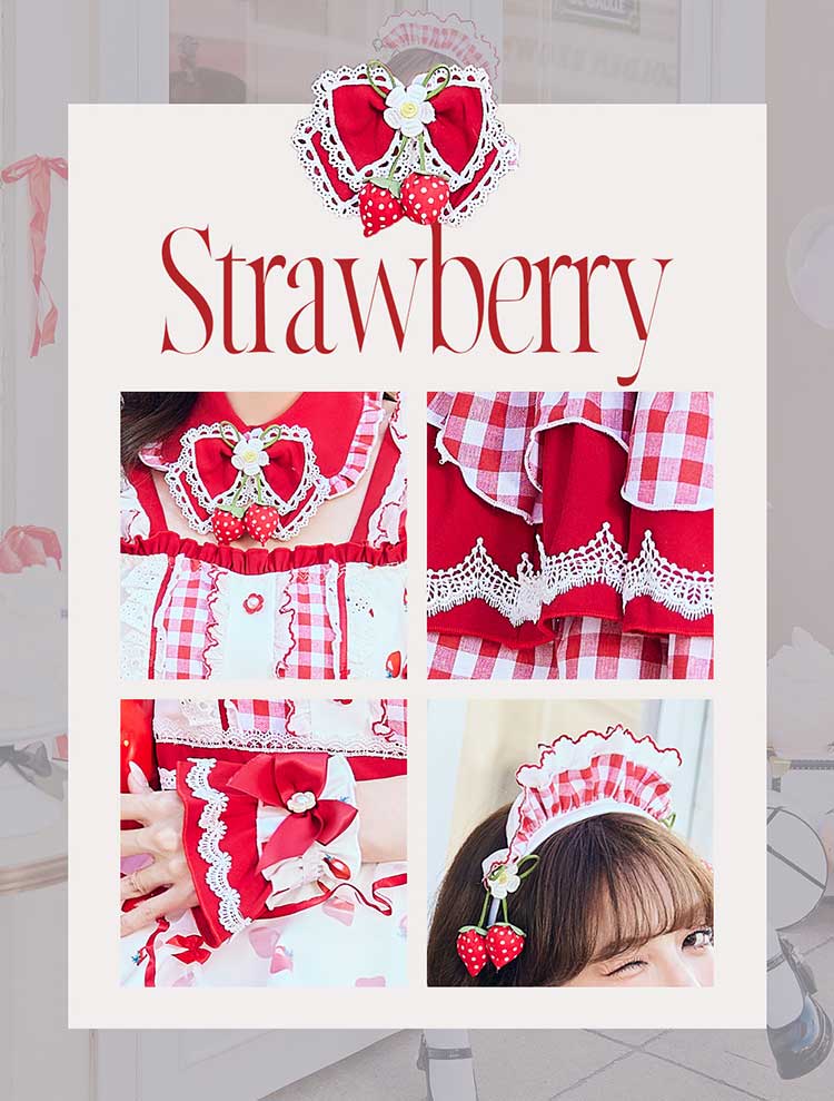 予約-2月中旬頃より順次発送予定】ストロベリーミルクギンガムメイド